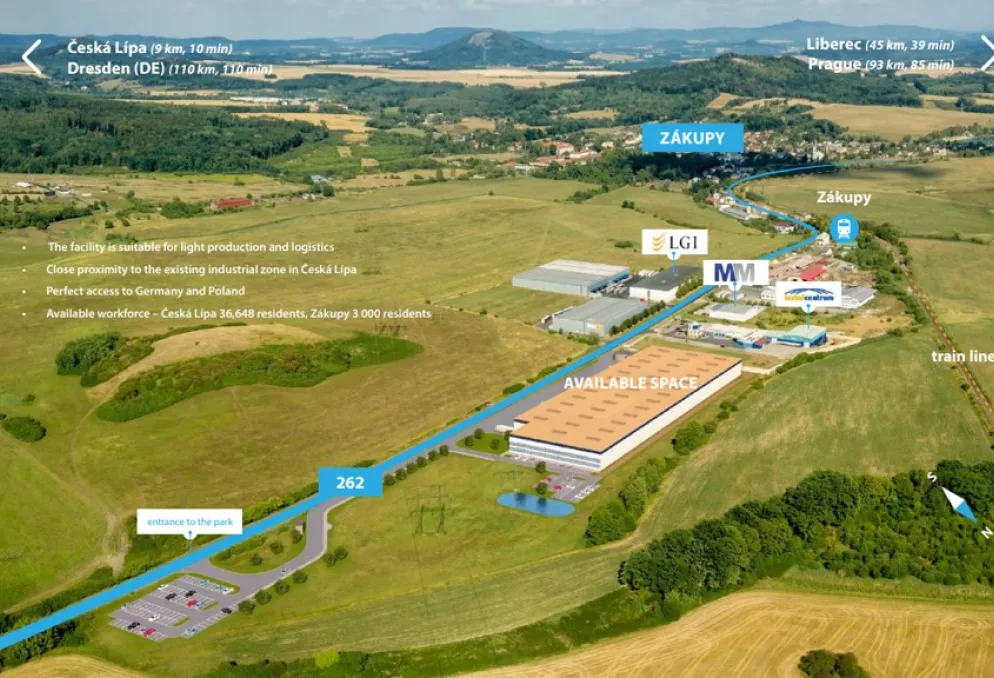 Skladový prostor - ČESKÁ LÍPA - průmyslový park k výstavbě - Zákupy (2)