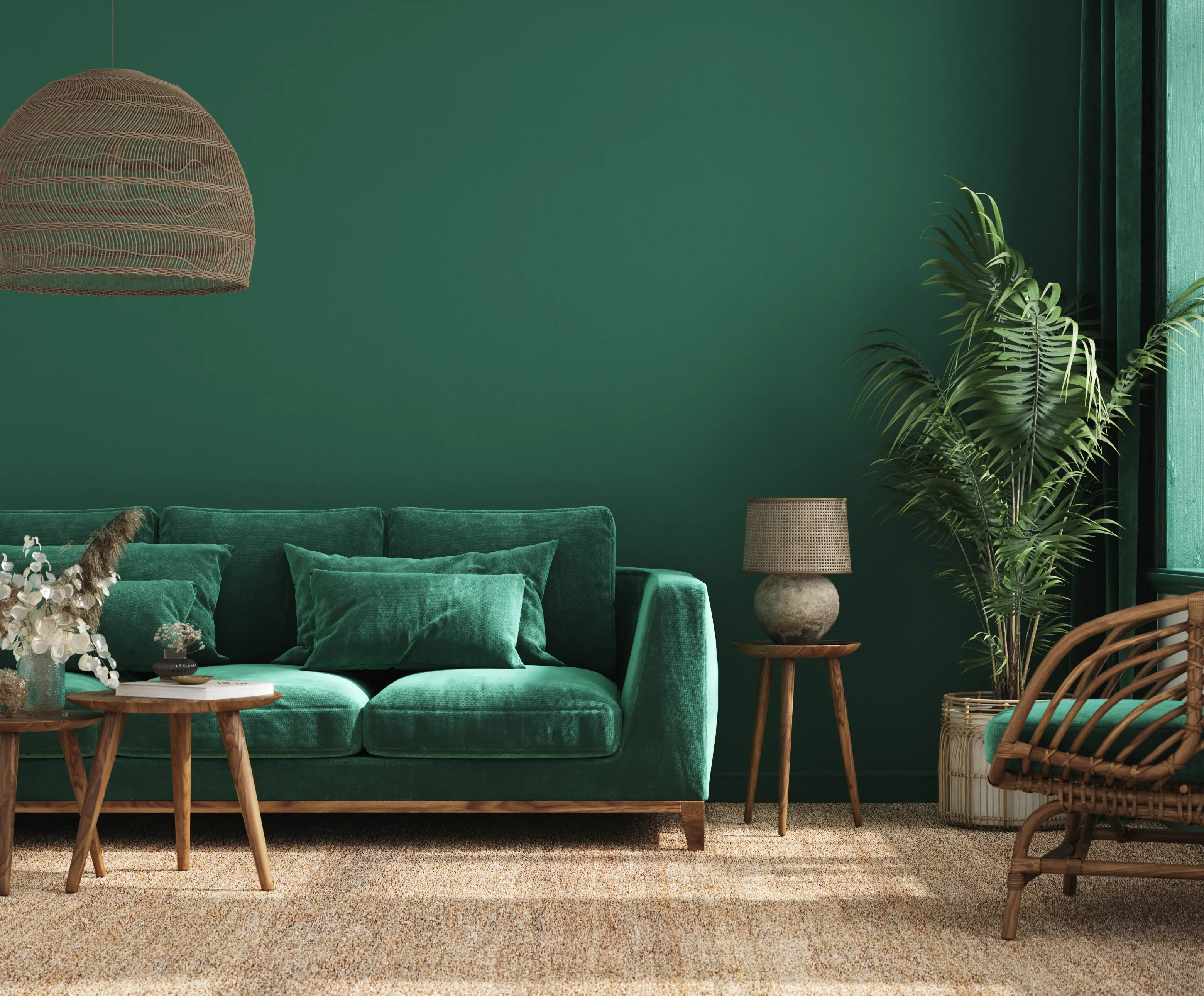 STOCK Home interior background with green sofa, table and decor in living room.jpg